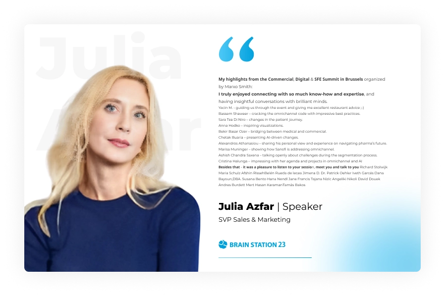 Julia AzfarTestimonial